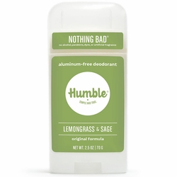Humble Brands, Aluminum-Free Original Formula Deodorant, Lemongrass & Sage, 2.5 oz