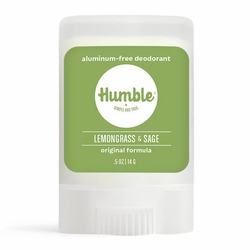 Humble Brands, Aluminum-Free Original Formula Deodorant Travel Size, Lemongrass & Sage, 0.5 oz