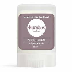 Humble Brands, Aluminum-Free Original Formula Deodorant Travel Size, Patchouli & Copal, 0.5 oz