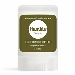 Humble Brands, Aluminum-Free Original Formula Deodorant Travel Size, Texas Cedarwood & Grapefruit, 0.5 oz
