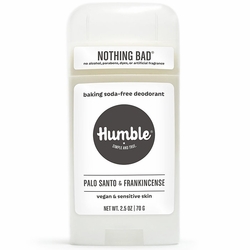 Humble Brands, Baking Soda-Free Deodorant for Vegan & Sensitive Skin, Palo Santo & Frankincense, 2.5 oz