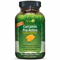 Irwin Naturals, Curcumin Pro-Active, Turmeric + BioPerine, 90 Liquid Soft-Gels