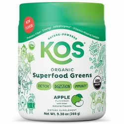 KOS, Organic Superfood Greens - Apple Flavor, 9.38 oz (28 Servings) KOS, Organic Superfood Greens - Apple Flavor, 9.38 oz (28 Servings)