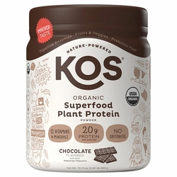 KOS, Organic Superfood Plant Protein Powder - Chocolate, 13.75 oz (10 Servings) KOS, Organic Superfood Plant Protein Powder - Chocolate, 13.75 oz (10 Servings)
