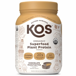 KOS, Organic Superfood Plant Protein Powder - Chocolate Peanut Butter, 38.5 oz (28 Servings) KOS, Organic Superfood Plant Protein Powder - Chocolate Peanut Butter, 38.5 oz (28 Servings)
