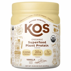 KOS, Organic Superfood Plant Protein Powder - Vanilla, 13.05 oz (10 Servings) KOS, Organic Superfood Plant Protein Powder - Vanilla, 13.05 oz (10 Servings)