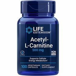 Life Extension, Acetyl-L-Carnitine 500 mg, 100 Vegetarian Capsules Life Extension, Acetyl-L-Carnitine 500 mg, 100 Vegetarian Capsules