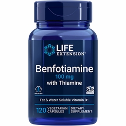 Life Extension, Benfotiamine with Thiamine, 120 Vegetarian Capsules Life Extension, Benfotiamine with Thiamine, 120 Vegetarian Capsules