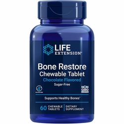 Life Extension, Bone Restore Chewable Tablet, Chocolate Flavored, 60 Chewable Tablets