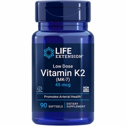 Life Extension, Low-Dose Vitamin K2, MK-7, 45 mcg, 90 Softgels Life Extension, Low-Dose Vitamin K2, MK-7, 45 mcg, 90 Softgels