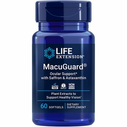 Life Extension, MacuGuard Ocular Support with Saffron & Astaxanthin, 60 Softgels Life Extension, MacuGuard Ocular Support with Saffron & Astaxanthin, 60 Softgels