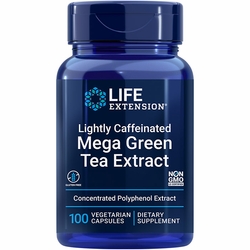 Life Extension, Mega Green Tea Extract - Lightly Caffeinated, 100 Vegetarian Capsules Life Extension, Mega Green Tea Extract - Lightly Caffeinated, 100 Vegetarian Capsules