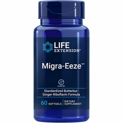 Life Extension, Migra-Eeze, Butterbur-Ginger-Riboflavin Formula, 60 Softgels Life Extension, Migra-Eeze, Butterbur-Ginger-Riboflavin Formula, 60 Softgels