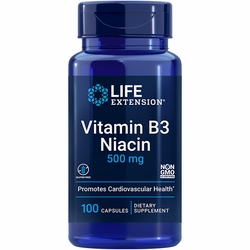 Life Extension, Vitamin B3 Niacin 500 mg, 100 Capsules Life Extension, Vitamin B3 Niacin 500 mg, 100 Capsules