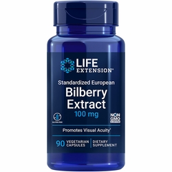 Life Extension, Standardized European Bilberry Extract 100 mg, 90 Vegetarian Capsules Life Extension, Standardized European Bilberry Extract 100 mg, 90 Vegetarian Capsules
