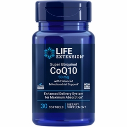 Life Extension, Super Ubiquinol CoQ10 50 mg with Enhanced Mitochondrial Support, 30 Softgels Life Extension, Super Ubiquinol CoQ10 50 mg with Enhanced Mitochondrial Support, 30 Softgels