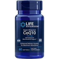 Life Extension, Super Ubiquinol CoQ10 100 mg, with Enhanced Mitochondrial Support, 60 Softgels Life Extension, Super Ubiquinol CoQ10 100 mg, with Enhanced Mitochondrial Support, 60 Softgels