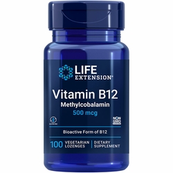 Life Extension, Vitamin B12 Methylcobalamin 500 mcg, 100 Vegetarian Lozenges Life Extension, Vitamin B12 Methylcobalamin 500 mcg, 100 Vegetarian Lozenges