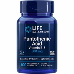 Life Extension, Pantothenic Acid (Vitamin B5) 500 mg, 100 Vegetarian Capsules Life Extension, Pantothenic Acid (Vitamin B5) 500 mg, 100 Vegetarian Capsules