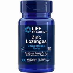 Life Extension, Zinc Lozenges, Citrus-Orange Flavor, 60 Vegetarian Lozenges