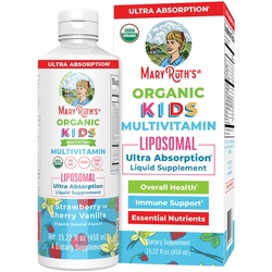 MaryRuth's, Organic Kids Multivitamin Liposomal, Strawberry Cherry Vanilla, 15.22 oz (450 ml) MaryRuth's, Organic Kids Multivitamin Liposomal, Strawberry Cherry Vanilla, 15.22 oz (450 ml)