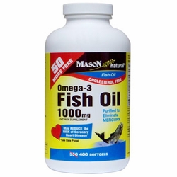 Mason Natural, Omega 3 Fish Oil 1000 mg, 400 Softgels