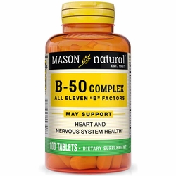 Mason Natural, Super B-50 Complex, 100 Tablets