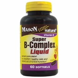 Mason Natural, Super B-Complex Liquid, 60 Softgels