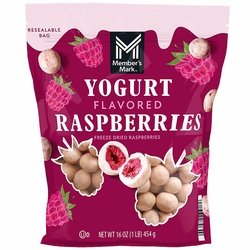 Member's Mark, Yogurt Flavored Raspberries, 16 oz (454 g) Member's Mark, Yogurt Flavored Raspberries, 16 oz (454 g)