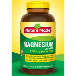 Nature Made, Magnesium Citrate 250 mg, 180 Softgels