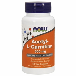 NOW Foods, Acetyl-L Carnitine ALC 500 mg, 50 Capsules