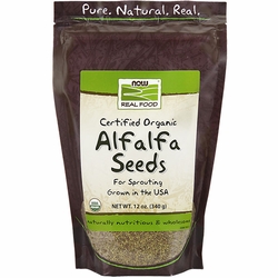 NOW Foods, Organic Alfalfa Seeds, For Sprouting, 12 oz