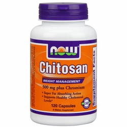 NOW Foods, Chitosan 500mg with Chromium, 120 Capsules