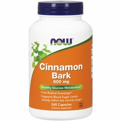 NOW Foods, Cinnamon Bark 600 mg, Value Size, 240 Capsules