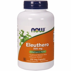 NOW Foods, Eleuthero 500 mg, Value Size, 250 Capsules