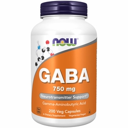 NOW Foods, GABA 750 mg, 200 Veg Capsules NOW Foods, GABA 750 mg, 200 Veg Capsules