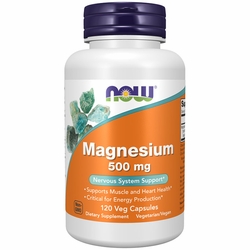 NOW Foods, Magnesium 500 mg, 120 Veg Capsules