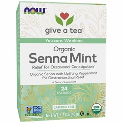 NOW Foods, Organic Senna Mint Tea, 24 Tea Bags NOW Foods, Organic Senna Mint Tea, 24 Tea Bags