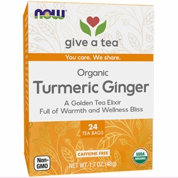 NOW Foods, Organic Turmeric Ginger Tea, 24 Tea Bags NOW Foods, Organic Turmeric Ginger Tea, 24 Tea Bags