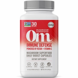 Om Organic Mushroom Nutrition, Immune Defense Mushroom Superfood Daily Boost Capsules, 90 Vegetarian Capsules