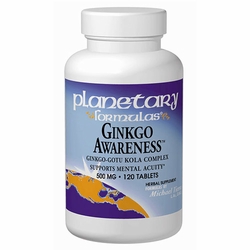 Planetary Herbals, Ginkgo Awareness (Ginkgo - Gotu Kola Complex), 120 Tablets