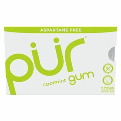 PUR, Chewing Gum Blister Pack - Coolmint, 9 Pieces