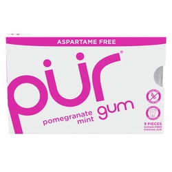 PUR, Chewing Gum Blister Pack - Pomegranate Mint, 9 Pieces PUR, Chewing Gum Blister Pack - Pomegranate Mint, 9 Pieces