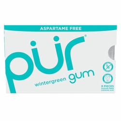 PUR, Chewing Gum Blister Pack - Wintergreen, 9 Pieces PUR, Chewing Gum Blister Pack - Wintergreen, 9 Pieces