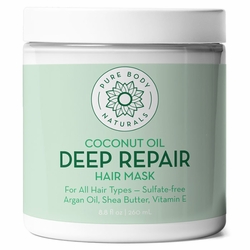 Pure Body Naturals, Coconut Oil Deep Repair Hair Mask, 8.8 oz