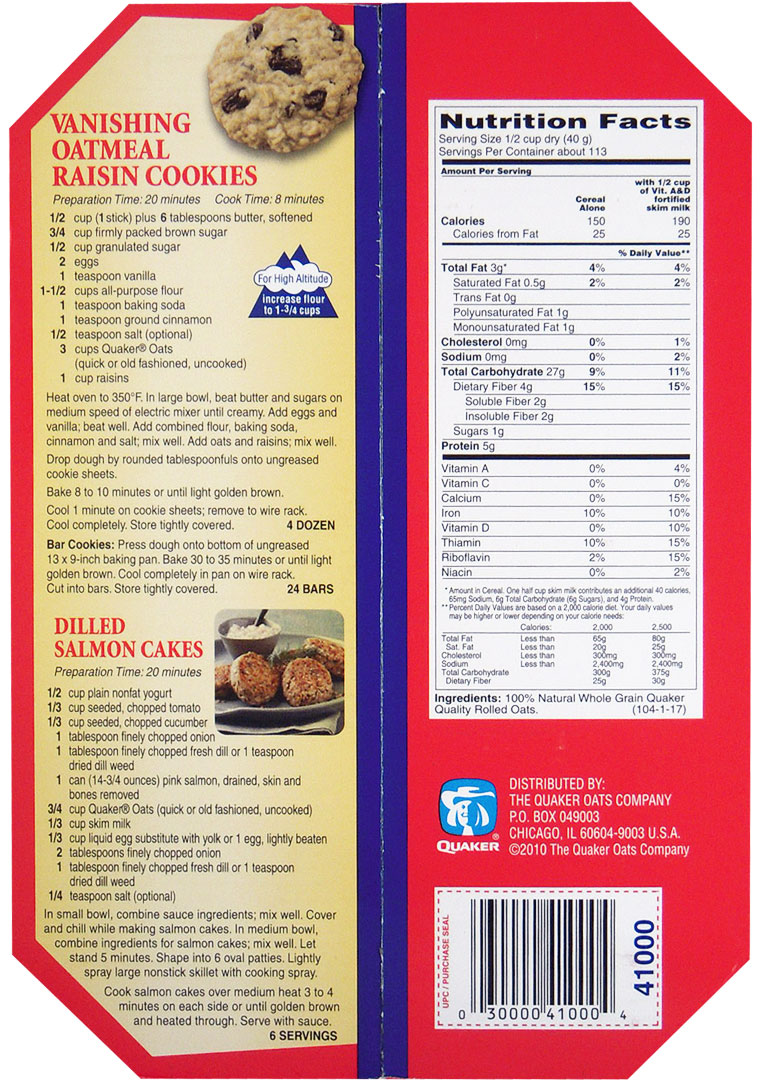 Quaker, Quaker Oats Old Fashioned, 5 lb x 2 Bags