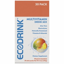 SGN Nutrition, EcoDrink Complete Multivitamin Drink Mix - Peach Mango, 30 Stick Packs SGN Nutrition, EcoDrink Complete Multivitamin Drink Mix - Peach Mango, 30 Stick Packs