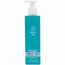 Social CBD, Daily Calm CBD Body Lotion, 8 oz Social CBD, Daily Calm CBD Body Lotion, 8 oz
