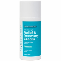 Social CBD, Extra Strength Relief & Recovery CBD Muscle Cream, 3 oz Social CBD, Extra Strength Relief & Recovery CBD Muscle Cream, 3 oz