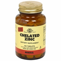 Solgar, Chelated Zinc, 100 Tablets